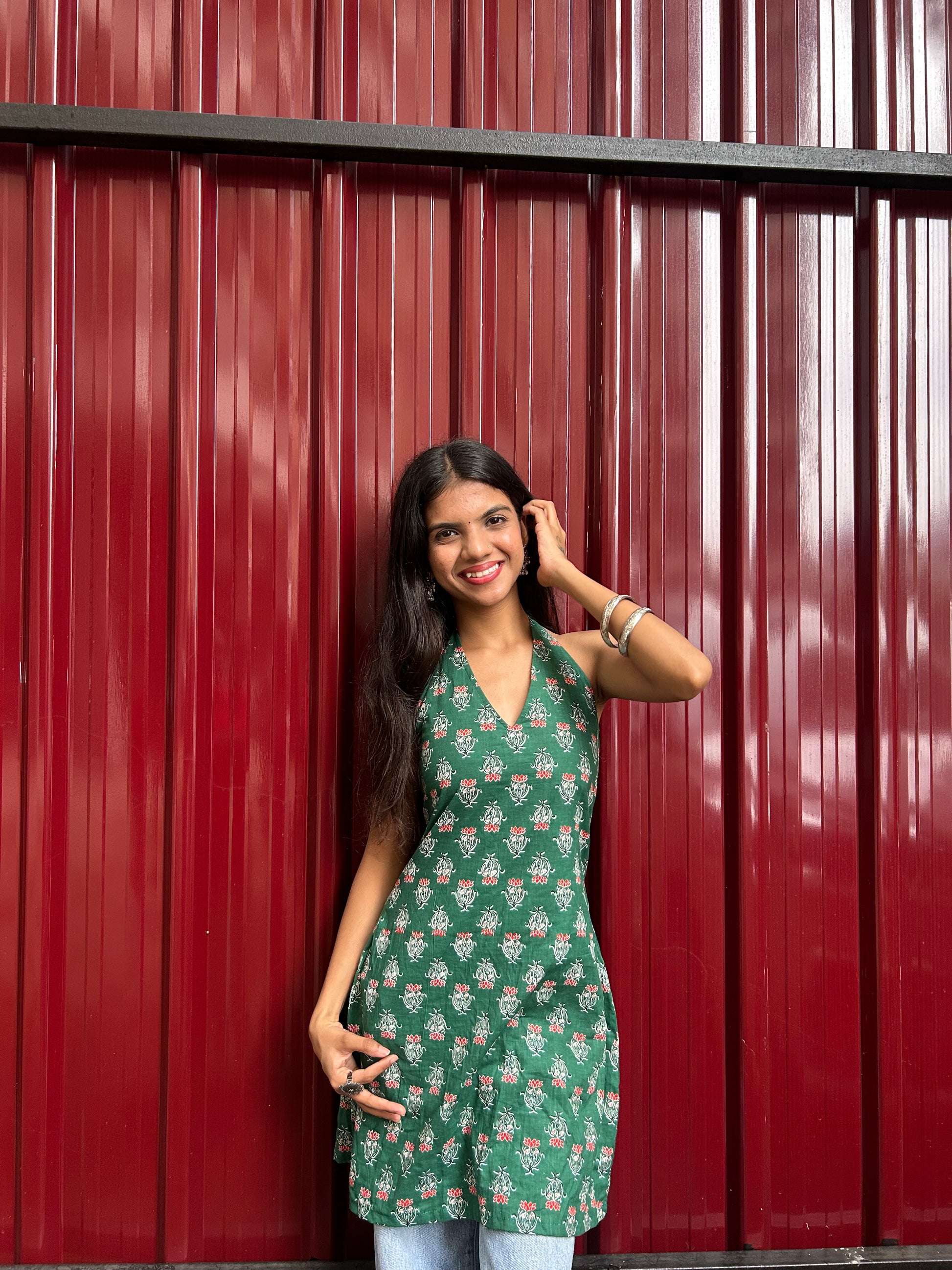 Mehreen Halter-Neck kurti