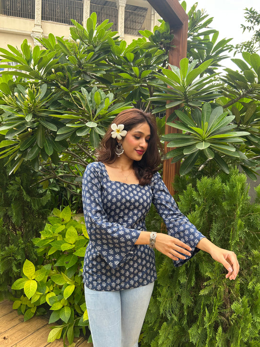 Noorani Blue Buti Kurti